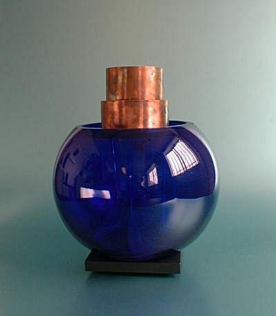 The Clsassic Karoline Art Deco inspired Fountain in cobalt blue